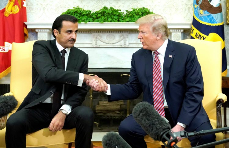 أمير قطر يبحث مع ترامب تخفيف التوتر في المنطقة